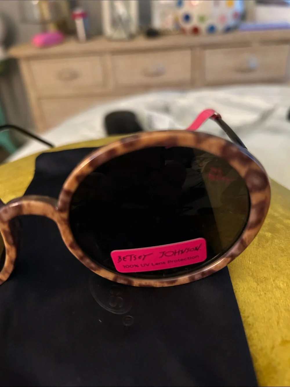 Betsey Johnson Tortoiseshell Round Women’s Sunglasses